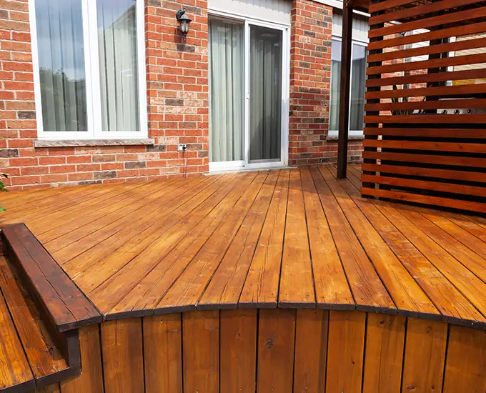 stained wooden deck springfield il