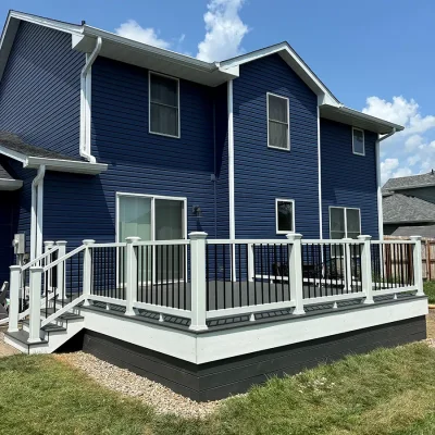 new deck on the rear of a residential property in springfield il